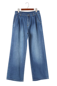 Blue Slouchy Wide Leg Jeans | Bottoms/Jeans