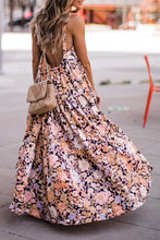 Load image into Gallery viewer, Multicolor Floral Print Scoop Back Maxi Sundress | Dresses/Maxi Dresses
