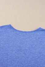 Load image into Gallery viewer, Oversized Blue Top  | Sky Blue Crochet Lace Detail Tee
