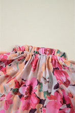 Load image into Gallery viewer, Floral Print Blouse | Ruffled Stitch Buttoned Top
