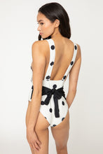 Load image into Gallery viewer, Marina West Swim Beachy Keen Polka Dot Tied Plunge One-Piece Swimsuit
