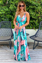 Load image into Gallery viewer, Cami Dress | Crisscross Printed Surplice Dress
