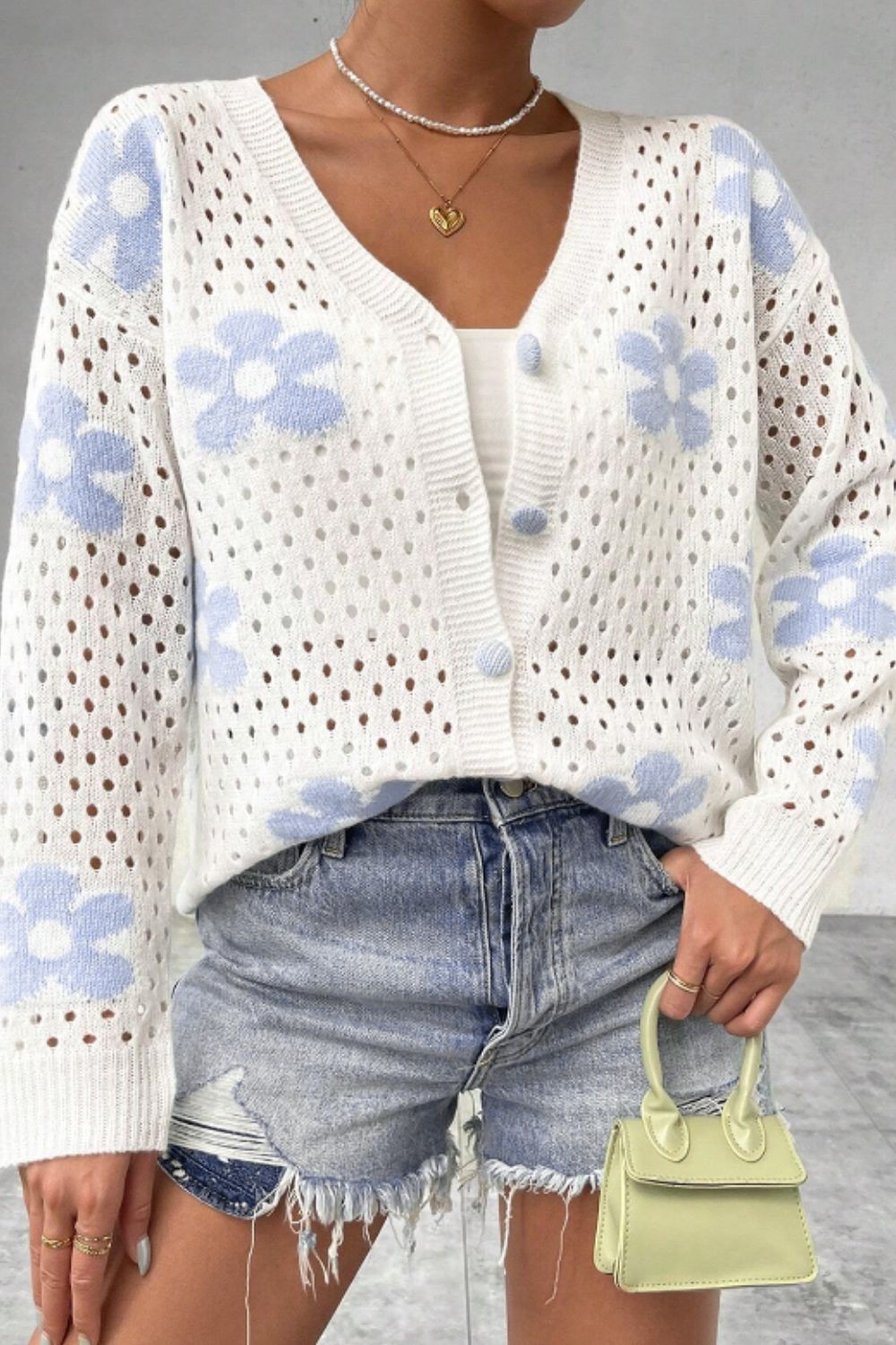 Flower Long Sleeve Cardigan