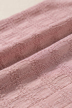 Load image into Gallery viewer, Pink Lattice Textured Split Neck Tank Top | Tops/Tank Tops
