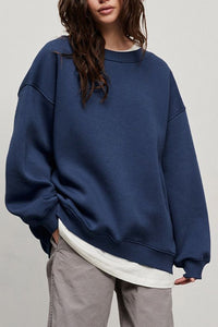 Oversize Round Neck Sweatshirt | Dropped Shoulder