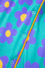 Load image into Gallery viewer, Green Flower Print Short Sleeve Shirt Pajamas Set | Loungewear &amp; Sleepwear/Sleepwear
