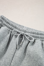 Load image into Gallery viewer, Light Grey Solid Color Side Striped Sweatshirt Active Set
