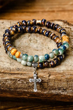 Load image into Gallery viewer, Beading Bracelet | Multi-Color Double-Layered Cross
