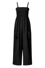 Load image into Gallery viewer, Womens Jumpsuit | Smocked Spaghetti Strap Wide Leg Jumpsuit | jumpsuit
