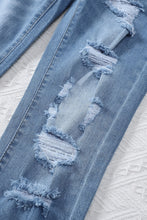 Load image into Gallery viewer, Light Blue Distressed Boyfriend Denim Pants
