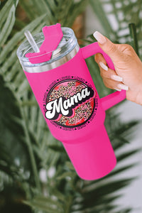 Rose Mama Leopard Print Stainless Steel Insulate Cup with Handle 40oz | Accessories/Tumblers