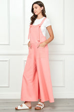 Load image into Gallery viewer, Pink Overalls | Wide Strap French Terry Overalls
