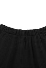 Load image into Gallery viewer, Black Textured High Waist Ruffled Bell Bottom Pants | Bottoms/Pants &amp; Culotte
