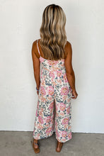 Load image into Gallery viewer, White Floral Spaghetti Straps Wide Leg Jumpsuit | Bottoms/Jumpsuits &amp; Rompers
