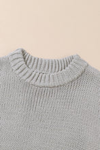 Load image into Gallery viewer, Light Grey Chunky Knit Turtle Neck Drop Shoulder Sweater | Tops/Sweaters &amp; Cardigans
