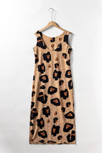 Load image into Gallery viewer, Maxi Dress | Leopard Split Open Back Sleeveless Dress
