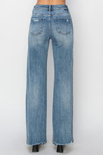 Load image into Gallery viewer, RISEN Wide Leg Jeans | High Waist Distressed Blue Jeans
