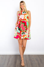 Load image into Gallery viewer, Mini Dress | Floral Sleeveless Dress with Pockets
