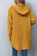 Load image into Gallery viewer, Cable-Knit Hooded Cardigan
