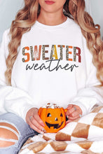 Load image into Gallery viewer, Sweatshirt | White Sweater Weather Vibrant Monogram
