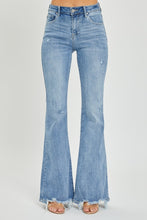 Load image into Gallery viewer, RISEN High Rise Frayed Hem Flare Jeans
