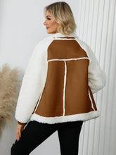 Load image into Gallery viewer, Pocketed Sherpa Zip Up Long Sleeve Jacket
