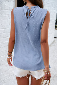 Womens Tank Top | Swiss Dot Round Neck Tank | top