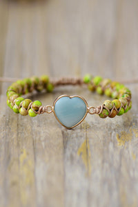 Handmade Heart Natural Stone Bracelet