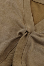 Load image into Gallery viewer, Oversized Sweatshirt | Khaki Exposed Seam Twist Open Back
