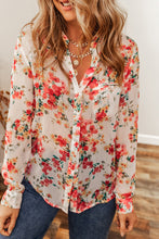 Load image into Gallery viewer, Vibrant Floral Print Chest Pocket Shirt | Tops/Blouses &amp; Shirts
