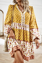 Load image into Gallery viewer, Womens Long Sleeve Dress | Printed V-Neck Long Sleeve Dress | Dress
