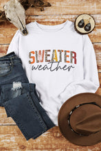 Load image into Gallery viewer, Sweatshirt | White Sweater Weather Vibrant Monogram
