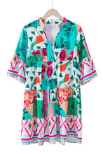 Load image into Gallery viewer, Mini Dress | Multi-Color Abstract Printed Half Sleeve Dress
