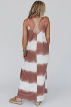 Load image into Gallery viewer, Maxi Dress | White Striped Tie Dye Dress
