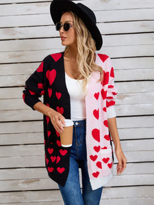 Angel Wing Hearts Long Sleeve Cardigan