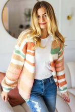 Load image into Gallery viewer, Striped Oversized Sweater | Button Down Cardigan
