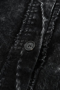 Oversized Shacket | Black Vintage Distressed Mineral Wash