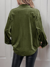 Load image into Gallery viewer, Velvet Like Long Sleeve Blouse
