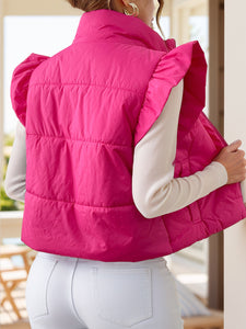 Pink Cap Sleeve Jacket Vest