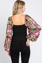 Load image into Gallery viewer, Womens Floral Blouse | ODDI Full Size Floral Balloon Sleeve Blouse | Tops/Blouses &amp; Shirts
