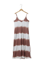 Load image into Gallery viewer, Maxi Dress | White Striped Tie Dye Dress
