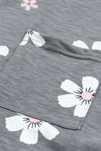 Load image into Gallery viewer, Gray Floral Cap Sleeve T-Shirt with Pocket | Tops/Tops &amp; Tees
