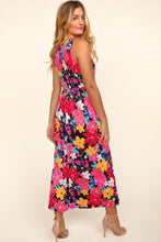 Load image into Gallery viewer, Haptics Pocketed Floral Round Neck Sleeveless Midi Dress | Dress

