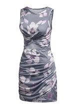 Load image into Gallery viewer, Floral Print Hollow Out Wrap Tie Mini Dress
