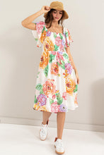 Load image into Gallery viewer, Flutter Sleeve Dress |  Floral Smocked Dress
