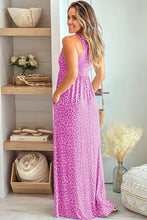 Load image into Gallery viewer, Womens Maxi Dress | Rose Leopard Print Pocketed Sleeveless Maxi Dress | Dresses/Maxi Dresses
