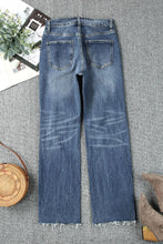 Load image into Gallery viewer, Sky Blue High Rise Ripped Straight Legs Loose Jeans | Bottoms/Jeans
