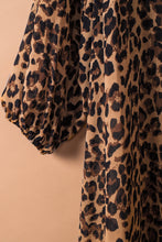 Load image into Gallery viewer, Leopard Print Tie Waist Open Front Kimono Beach Cover Up | Swimwear/Beach Cover-ups
