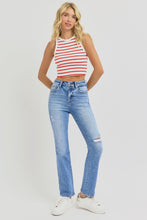 Load image into Gallery viewer, RISEN Distressed High-Rise Ankle Jeans
