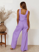 Load image into Gallery viewer, Top &amp; Pants Set | Square Neck Sleeveless Pants Set
